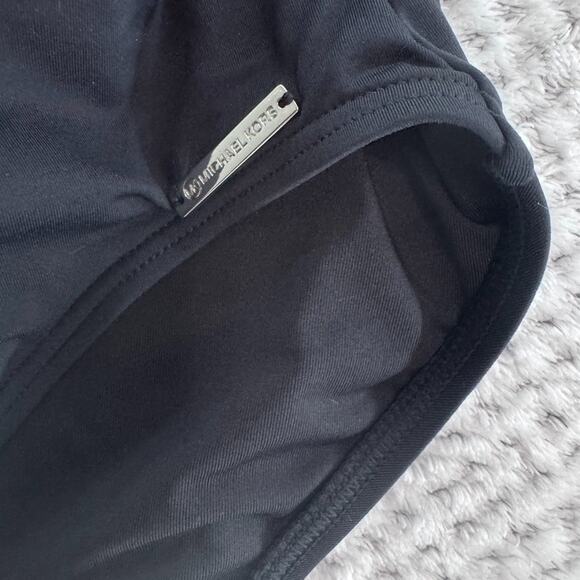 Michael Kors Swimsuit Womens S/M Black Once Piece Plunge V-Neck Cross Back Sexy - Picture 5 of 12